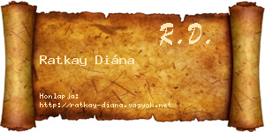Ratkay Diána névjegykártya